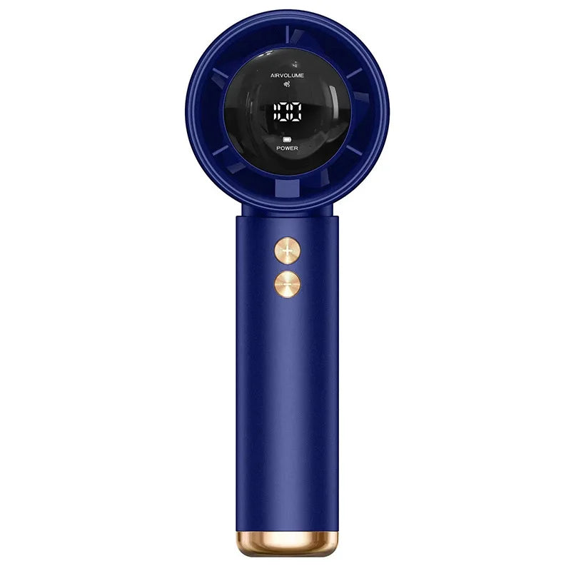 Portable Rechargeable Handheld Fan with LED Display