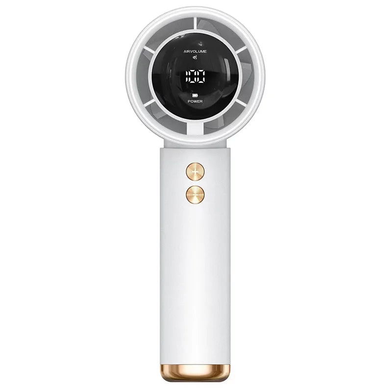 Portable Rechargeable Handheld Fan with LED Display