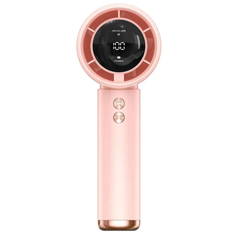 Portable Rechargeable Handheld Fan with LED Display